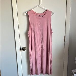 Time and Tru Dusty Pink Sleeveless Midi Dress